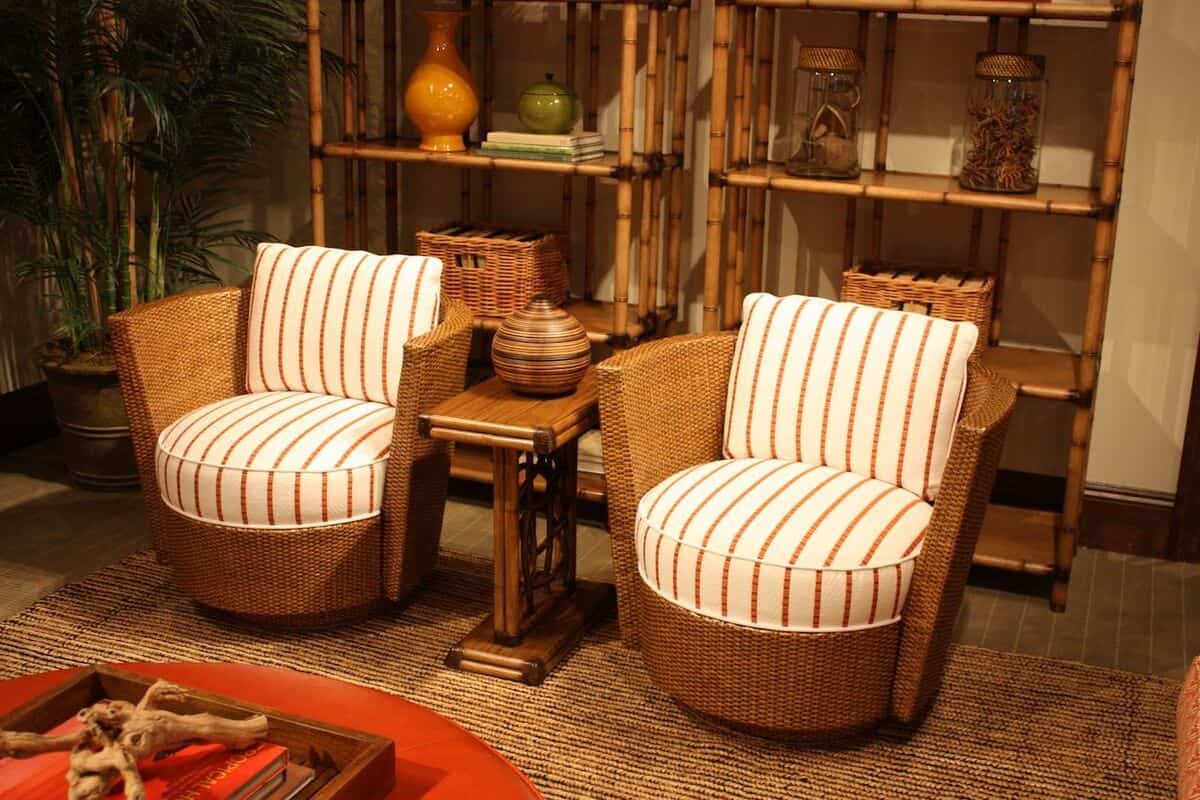  Bamboo Chair in Chennai; Hard Surface Metal Handles Environmentally Friendly 