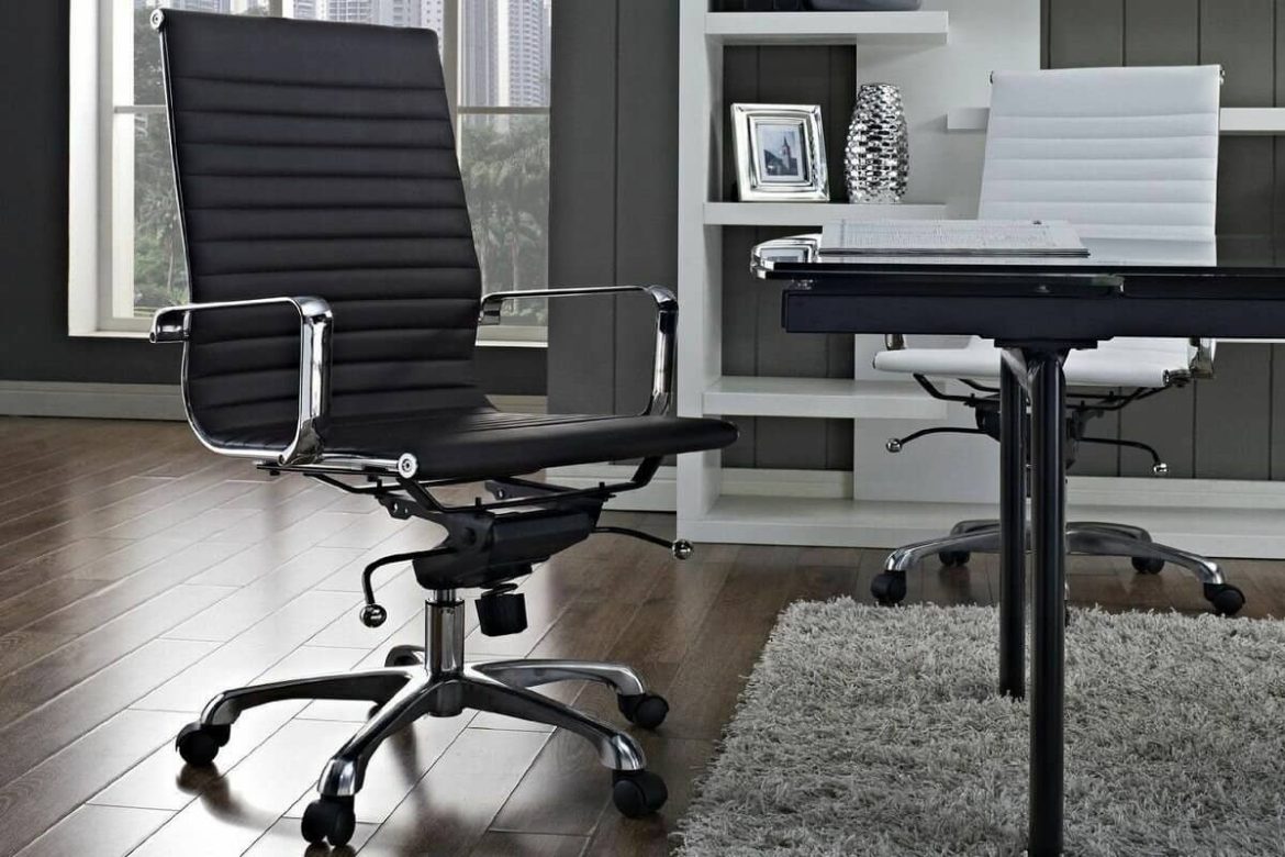 Normal Office Chair; Adjustable Ergonomic Soft Seat Comfy Back 2 Materials Plastic Metal